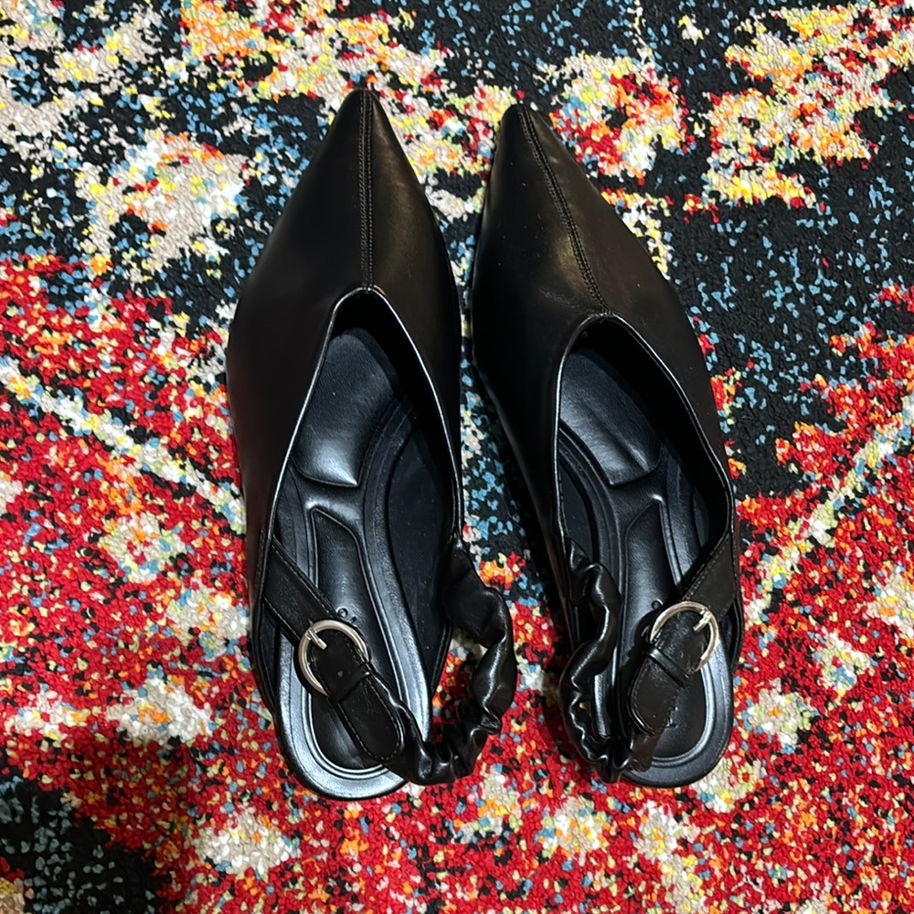 Primary Point Toe Black Flats - Elegant Black Women's Shoes